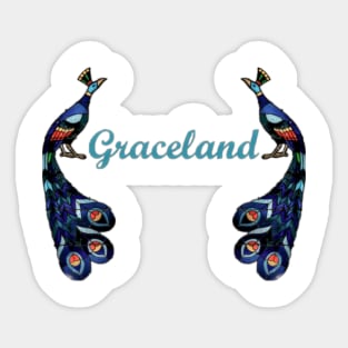 Graceland Peacocks blue Sticker